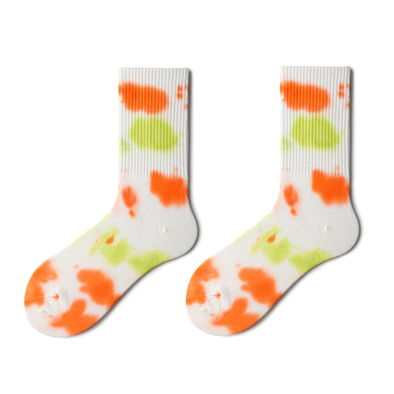 Glad Xvan Tie Dye Socks Autumn And Winter Hip-hop Japanese Cotton Socks Socks Ins Style Socks